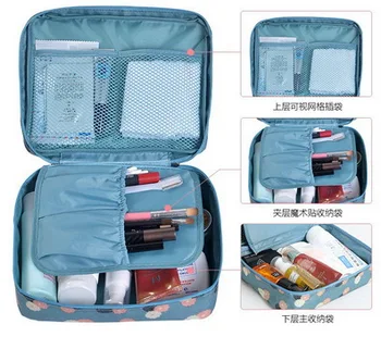 

by dhl or ems 50pcs Waterproof Portable Zipper Cosmetic Bag dot beauty Case Make Up Tas Purse Organizer Storage