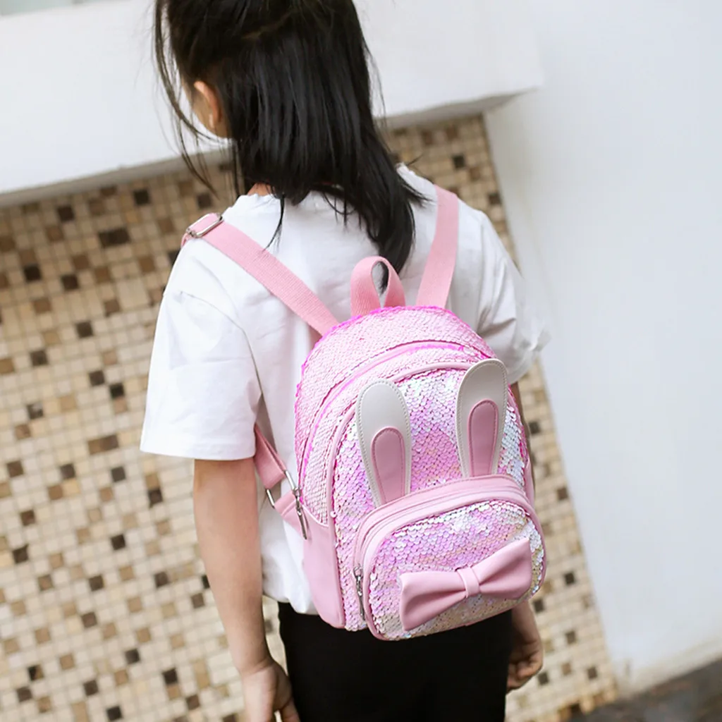 Инсулярный детский студенческий рюкзак с пайетками для девочек, школьный рюкзак, сумка на плечо для путешествий с принтом, водонепроницаемый рюкзак#45