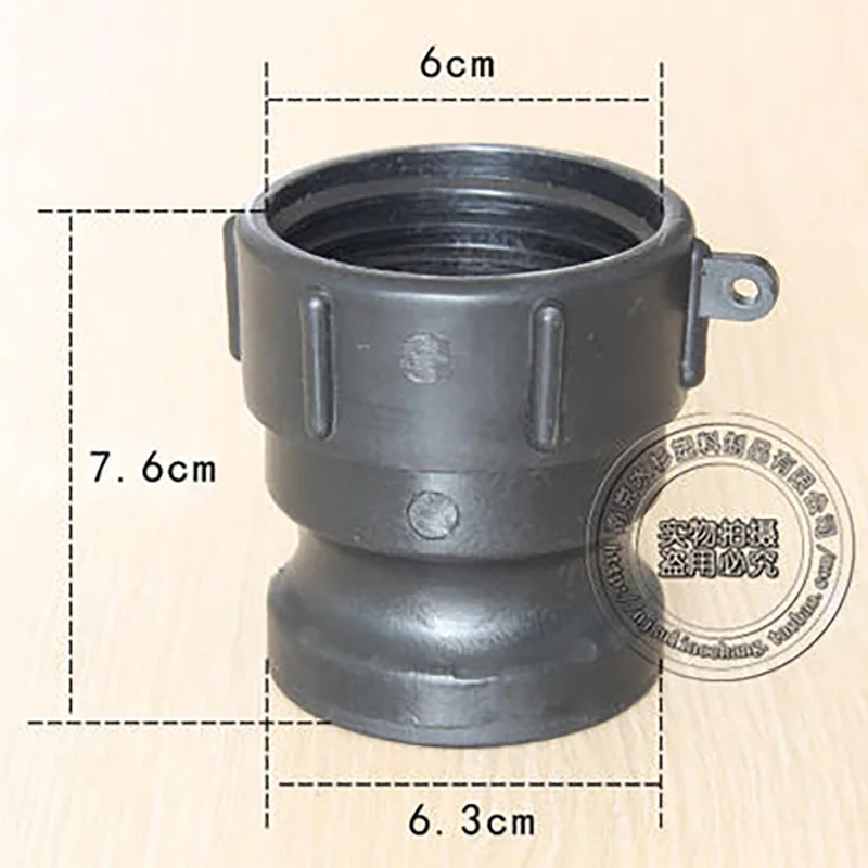 1PCS of thicken 60mm Inlet Coarse Thread To 60mm Camlock Hose 1000L IBC Tank Adapter Fitting