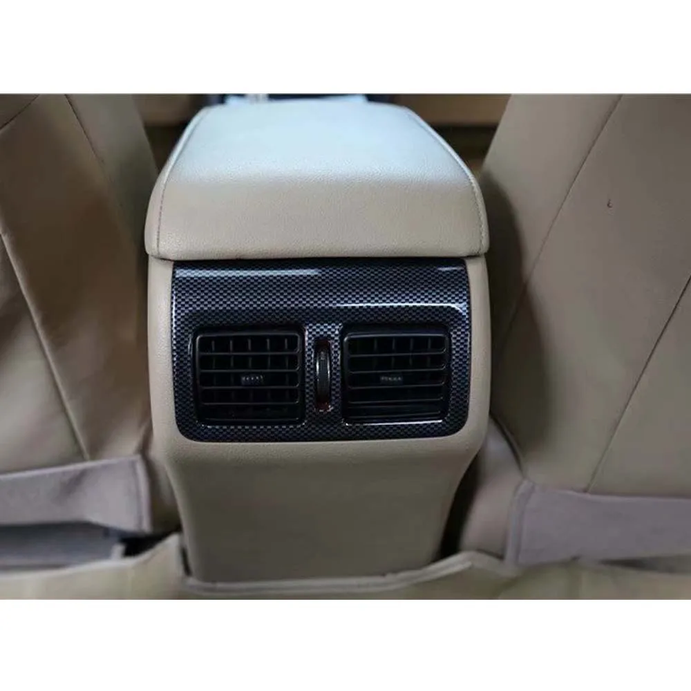 Для Toyota Camry 2012-, Автомобильный интерьер, задняя часть, вентиляционное отверстие, крышка, рамка, наклейка, углеродное волокно, авто аксессуар, Стайлинг