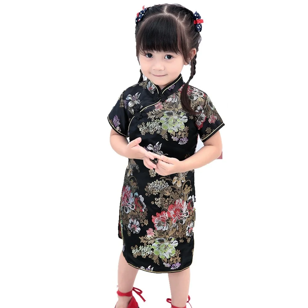 Qipao – robes d'été pour bébés filles, Qipao chinois, cheongsam, cadeau de nouvel an, nouvelle collection 2019