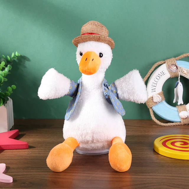 Electric Repeating Talking Duck Sound Recording Nod Plush Stuffed Toy Talking Duck Electric Voice Doll Kids Educational Toy 1