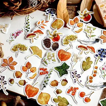 

46PCS/box New Cute Creative Plants Scrapbooking Decorative Lifelog DIY Stationery And Diary Paper Lable Sealing Stickers Crafts