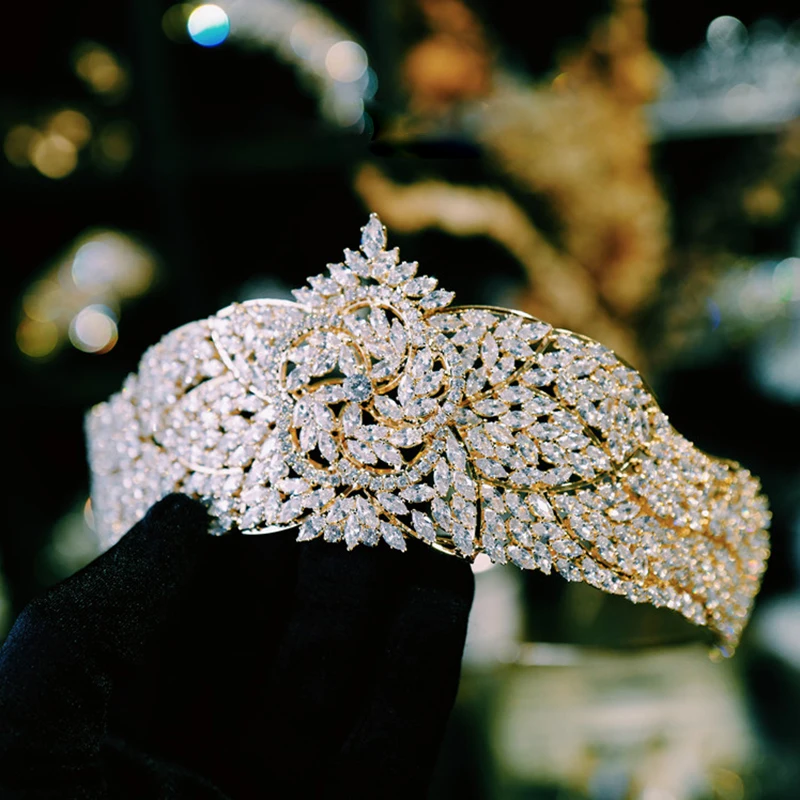 Атмосферная Роскошная сказочная свадебная тиара Amanda Novias в стиле барокко