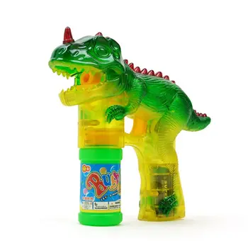 

Kids Dinosaur Bubbles Blower Bubble Shooter Toy with LED Flashing Lights and Sounds for Boys and Girls