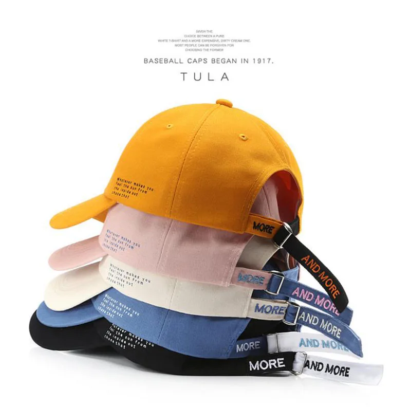 

Fashion Adjustable Cotton Baseball Caps Men Women Snapback Hats Hip Hop Baseball Hat Casual Streetwear Soft-top long tail CAP