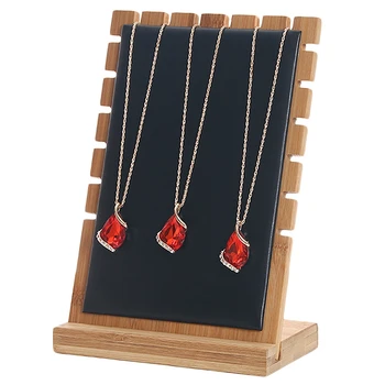 

Bamboo Jewelry Pendant Necklace Display Holder Rack Organizer Storage Case