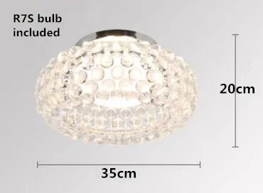 Современные акриловые подвесные светильники для гостиной светильник для столовой Foscarini Caboche прозрачный акрил подвесной светильник блеск светильник - Цвет корпуса: D35cm Ceiling Lamp