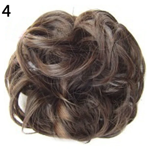 Модный дизайн, женские волнистые кудрявые грязные волосы, пучок синтетических эластичных волос для наращивания, резинки для волос, повязки для волос, рождественский подарок - Цвет: 4