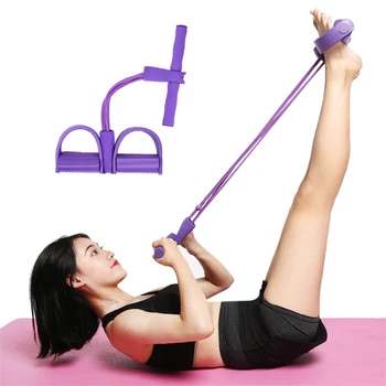 

4 Tube Resistance band fitness Latex Pedal Exerciser Sit-up Pull Rope Expander Elastic Bands Yoga equipment Pilates Workout