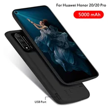 5000 мАч Honor 20 Аккумулятор Чехол для huawei Honor 20 Pro power Cover для huawei Honor 20/20 Pro USB зарядное устройство Capa Fundas