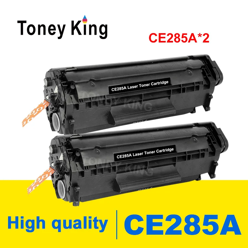 Тонер-картридж Toney King CE285A CE285 285 285a 85a для принтера HP LaserJet P1102 P1102W P1100 с чипом 2 шт. |