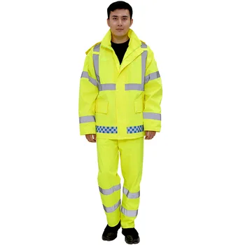 

Reflective Raincoat Suit Waterproof Windproof Split Type Traffic Police Sanitation Worker Patrol Highlight Protective Clothes