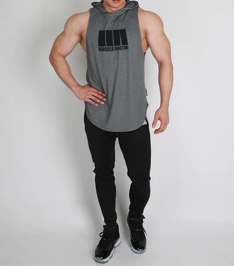 Muscle Dr. Brothers стиль летний Повседневный корейский стиль жилет мужской спортивный фитнес с капюшоном жилет одежда