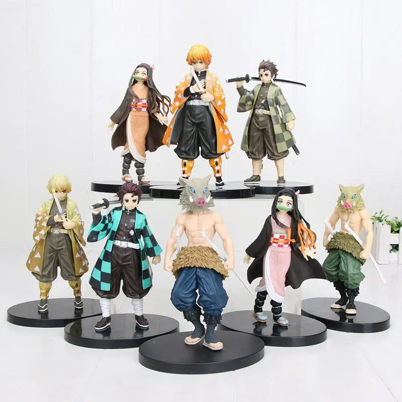 

4pcs/set Anime demon slayer figure toy Kimetsu no Yaiba Kamado Tanjirou Nezuko Agatsuma Zenitsu Hashibira Inosuke figure toy