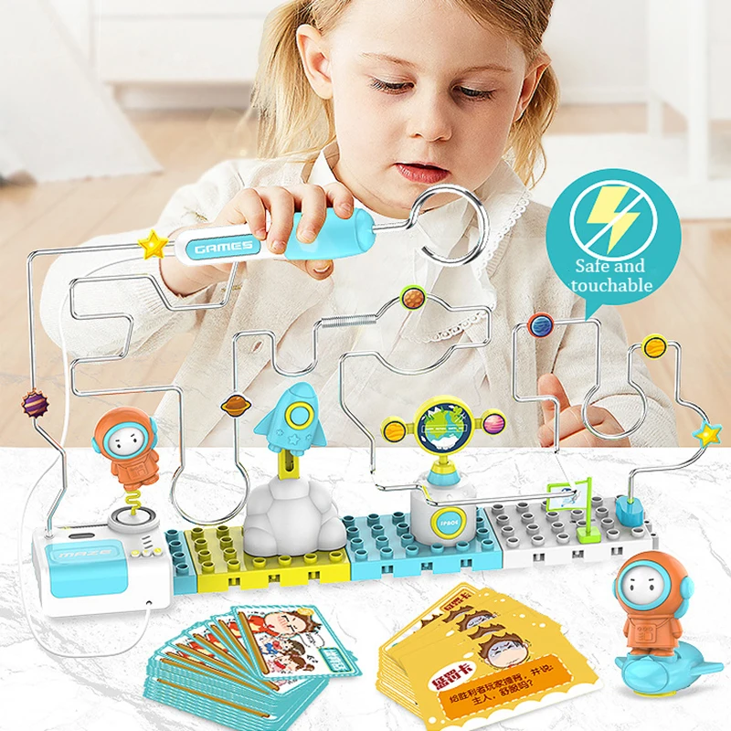 Electronic Touch Maze Toys Children Concentration wisdom Training Electric Kindergarten Science Indoor Kids Toy Boy Girl Gift indoor electronic hygrometer
