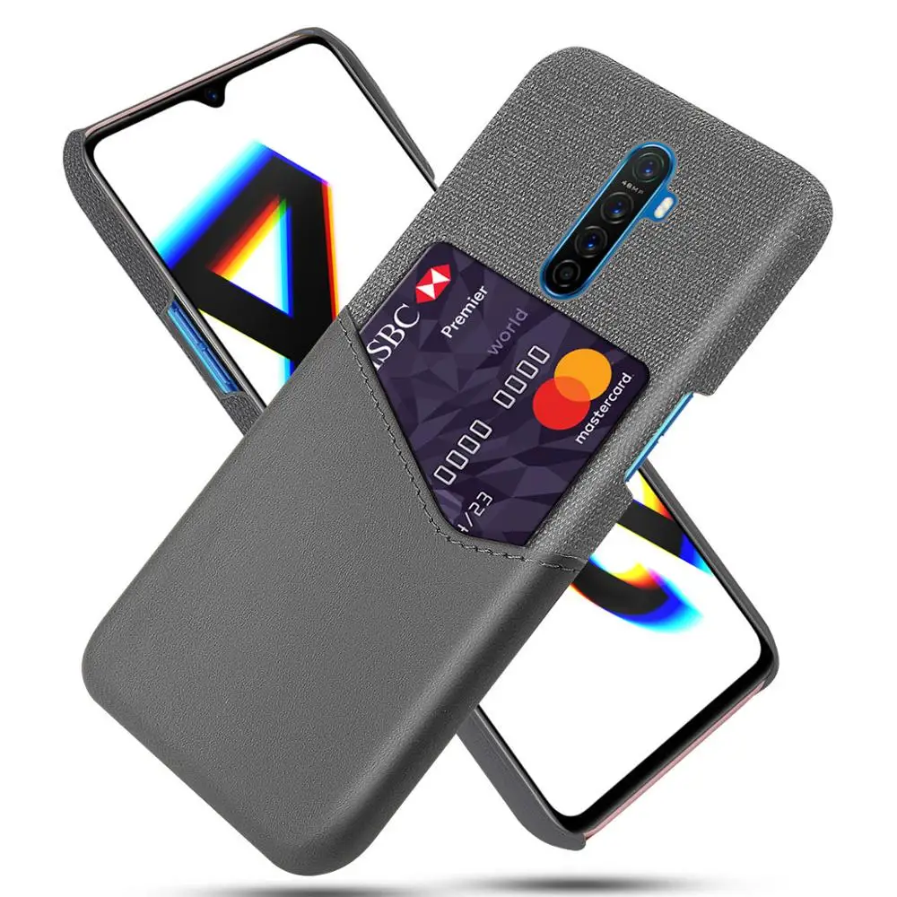 Чехол Mofi Realme X2 Pro для Oppo Realme X2Pro, чехол на заднюю панель, жесткий кошелек для карт, карман, защита, Real Me X2 Pro, перчатка, чехол - Цвет: Gray