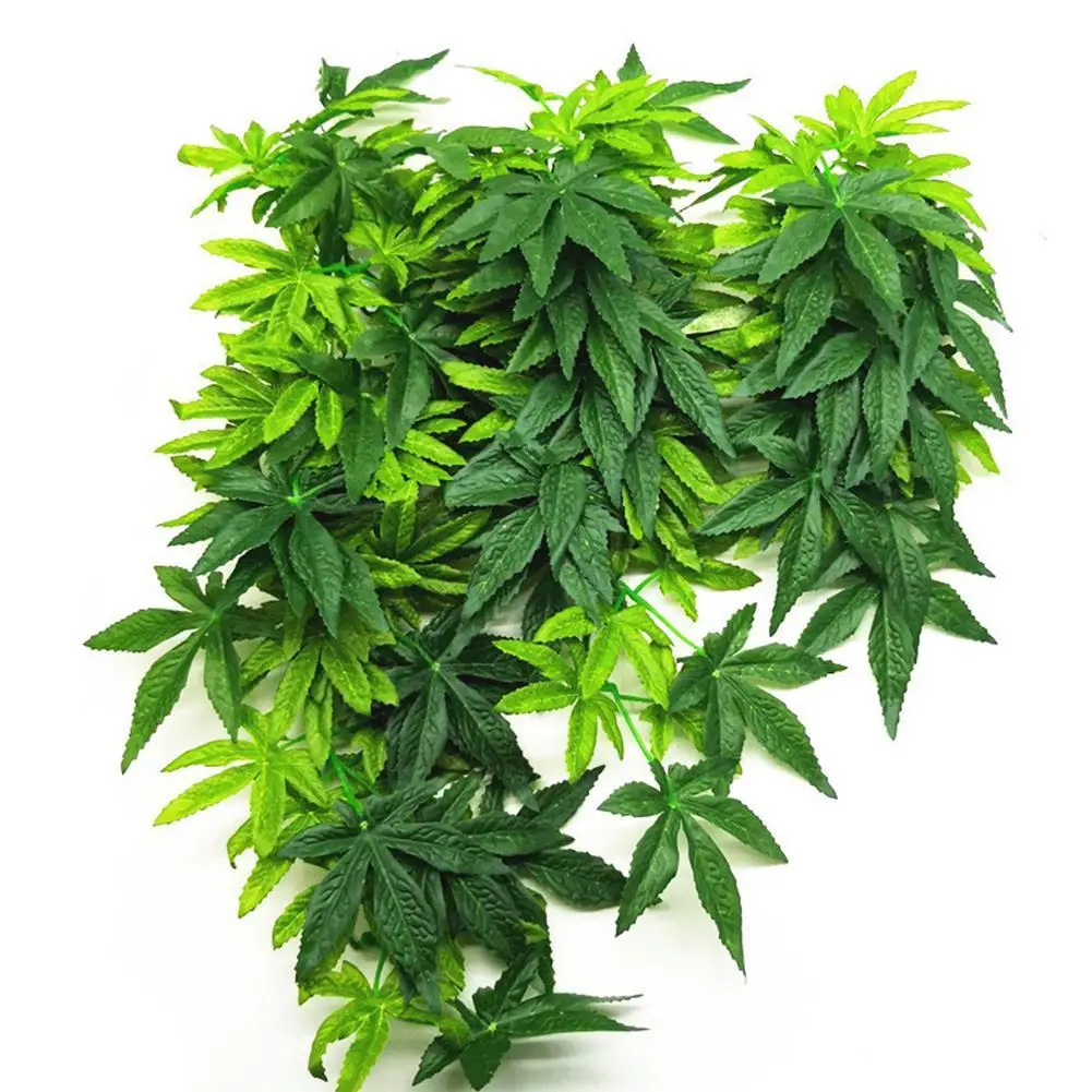 Aquarium Reptile Fish Tank Artificial Plastic Fake Hanging Leaves Plant Decor fish tank ornaments,fish tank decorations,aquarium ornaments