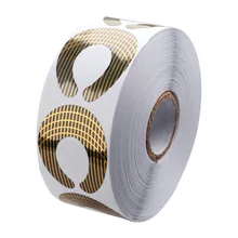 

Nail Supplies C-Shaped Nail Paper Tray Golden Phototherapy Nail 500 Pieces In A Roll