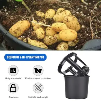 

2-in-1 Potato Ginger Peanuts Planting Pot Flower Vegetable Nursery Pot Balcony Home Garden Flowerpot Double Layer Planter