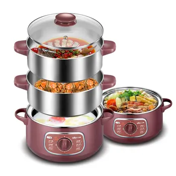 

Household Three-layer Electric Steamer for Steaming Bread with A Large-capacity Electric Steamer Steam Pot Stainless Steamer