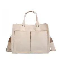 Женская Холщовая Сумка через плечо, Большая вместительная сумка через плечо, сумки для покупок 517D