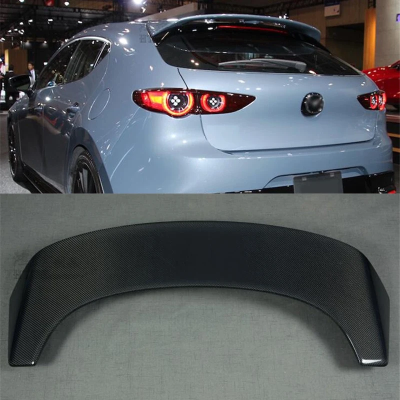 CEYUSOT для 2019 2020 Mazda 3 Аксессуары хэтчбека настоящий спойлер из углеродного волокна