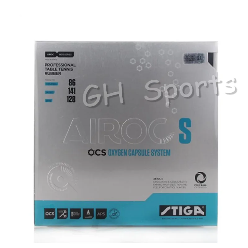 

Stiga AIROC-M AIROC-S Table Tennis Rubber BLUE SPONGE Ping Pong Pimples In With Sponge Tenis De Mesa
