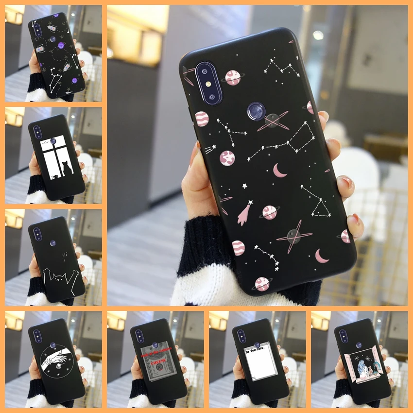 For Xiaomi Mi Max Note 1 2 3 Case Silicone Star Cat Space Dollar Black Pattern Back Cover Mix 2S Phone | Мобильные телефоны и