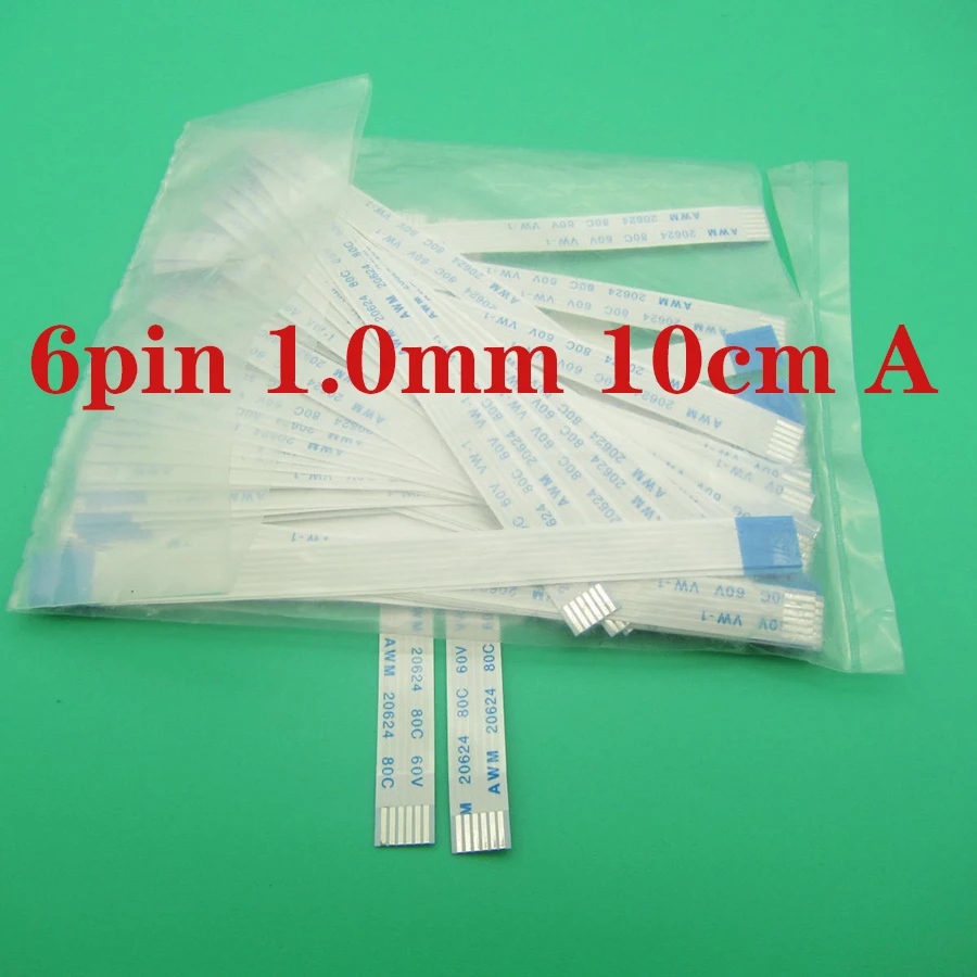 1 шт. Новый FFC FPC 6pin плоский гибкий кабель 0 мм Шаг 6 pin длина спереди 100 ширина 7 с p Тип