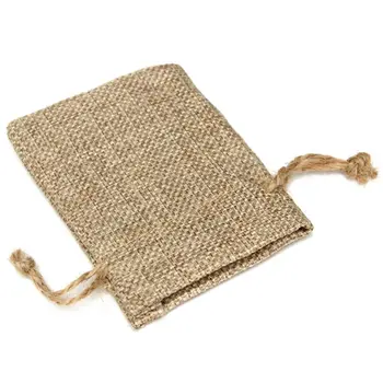 

20PCS Linen Jewellery Drawstring Pouch Ring Beads Mini Candy Bags Burlap Gift