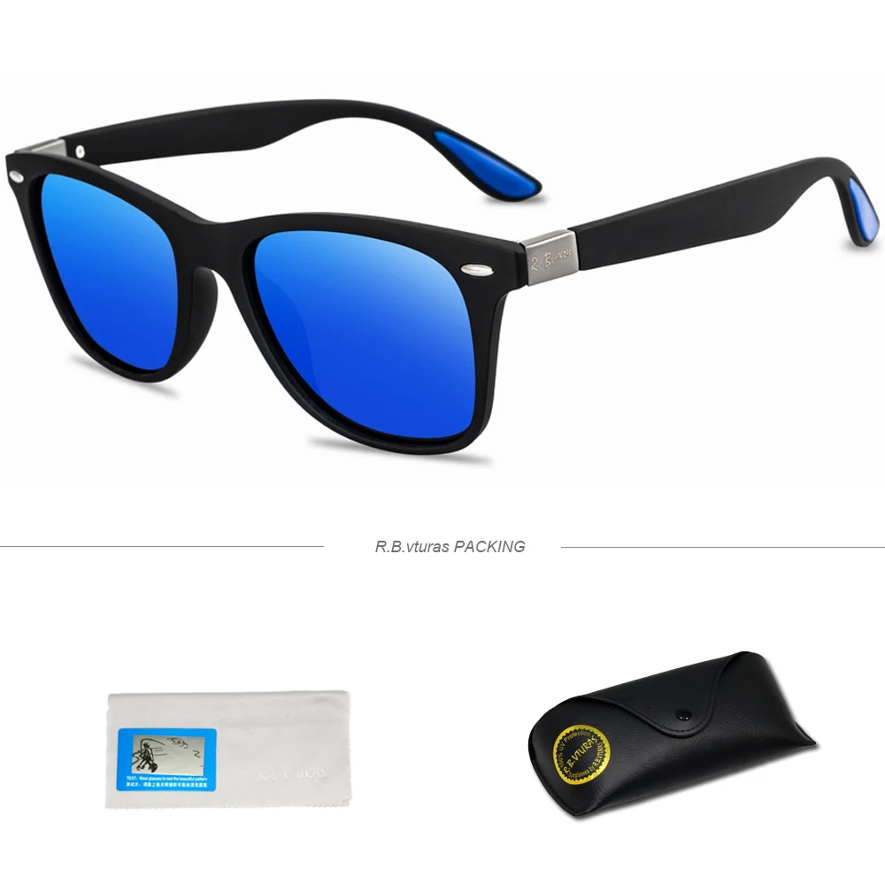 Новинка, поляризованные солнцезащитные очки для мужчин и женщин, фирменный дизайн, солнечные очки, UV400, мужские очки для вождения, кожаный чехол - Цвет линз: R4
