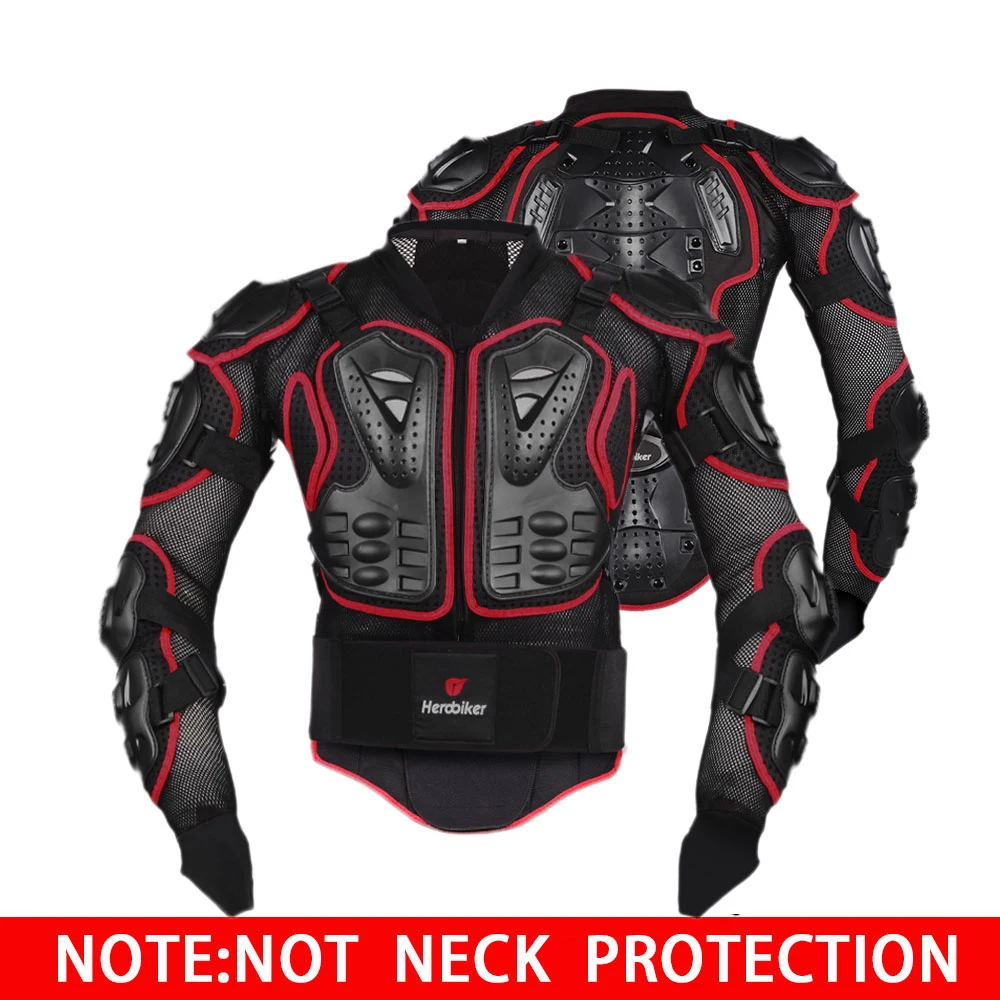 R No Neck Protector HEROBIKER, мотоциклетная броня, мотоциклетная броня, защита для мотогонок, защита для тела, куртка для мотокросса, защита для шеи - Цвет: R No Neck Protector