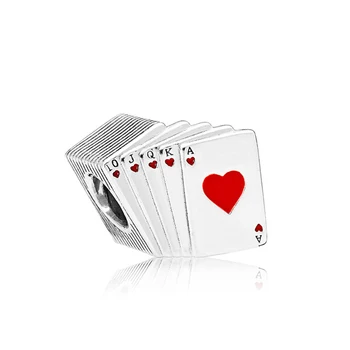 

100% 925 sterling silver 1:1 original game cards charm 79719509 frizzy fashion women's wedding jewelry
