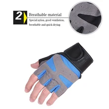 Открытый дышащий Спорт фитнес тяжелая атлетика противоскользящие перчатки половина пальцев Велоспорт Короткие мотоциклетные MTB дорожный велосипед перчатки