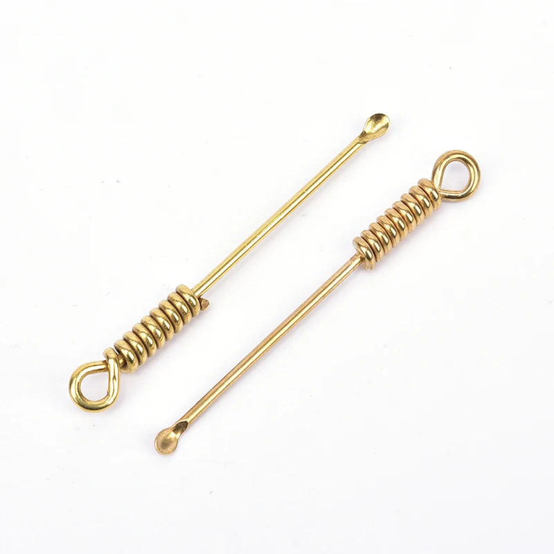 1pcsPortable Copper Ear Pick Earwax Spoon Ear Cleaning Tools Keychain Pendant Ear Care Safety Dig Ears Spoon Lightweight Durable