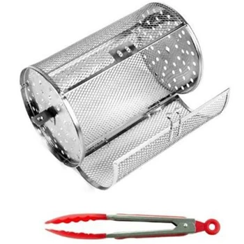 

Stainless Steel Oven Roast Basket & BBQ Clip / Rotisserie Grill Basket Baking Rotary Nuts Beans Peanut Basket BBQ Grill Bakeware