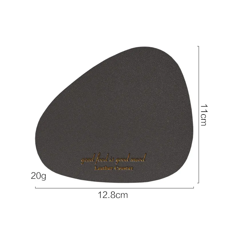 dark gray 5pcs 5 шт. скандинавские столовые приборы для дома Водонепроницаемые кожаные подстаканники Нескользящие салфетки для обеденного стола изоляционная накладка onderzeters voor glazen - Цвет: dark gray 5pcs