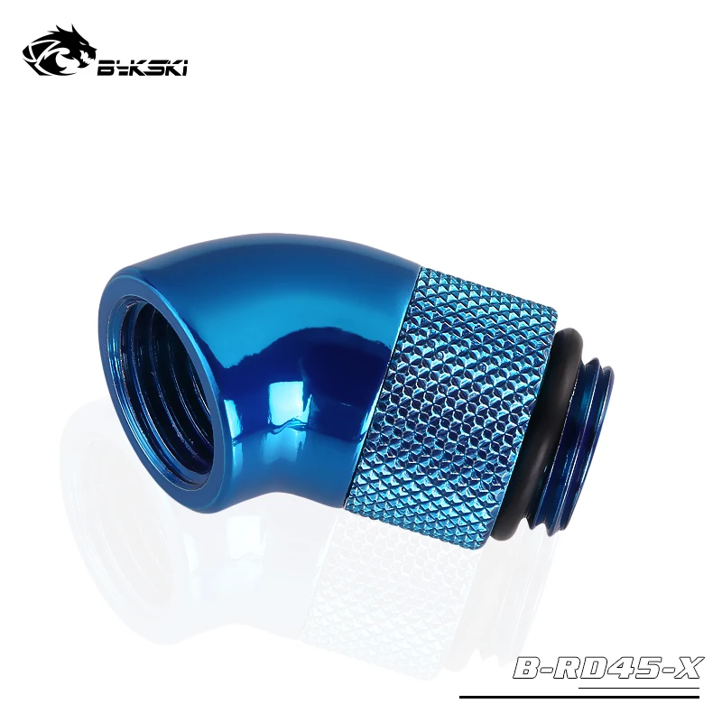 Bykski B-RD45-X бутик, G1/4 ''45 градусов фитинги, для изменения шлангов/фитингов трубы соединительное направление - Цвет лезвия: Blue