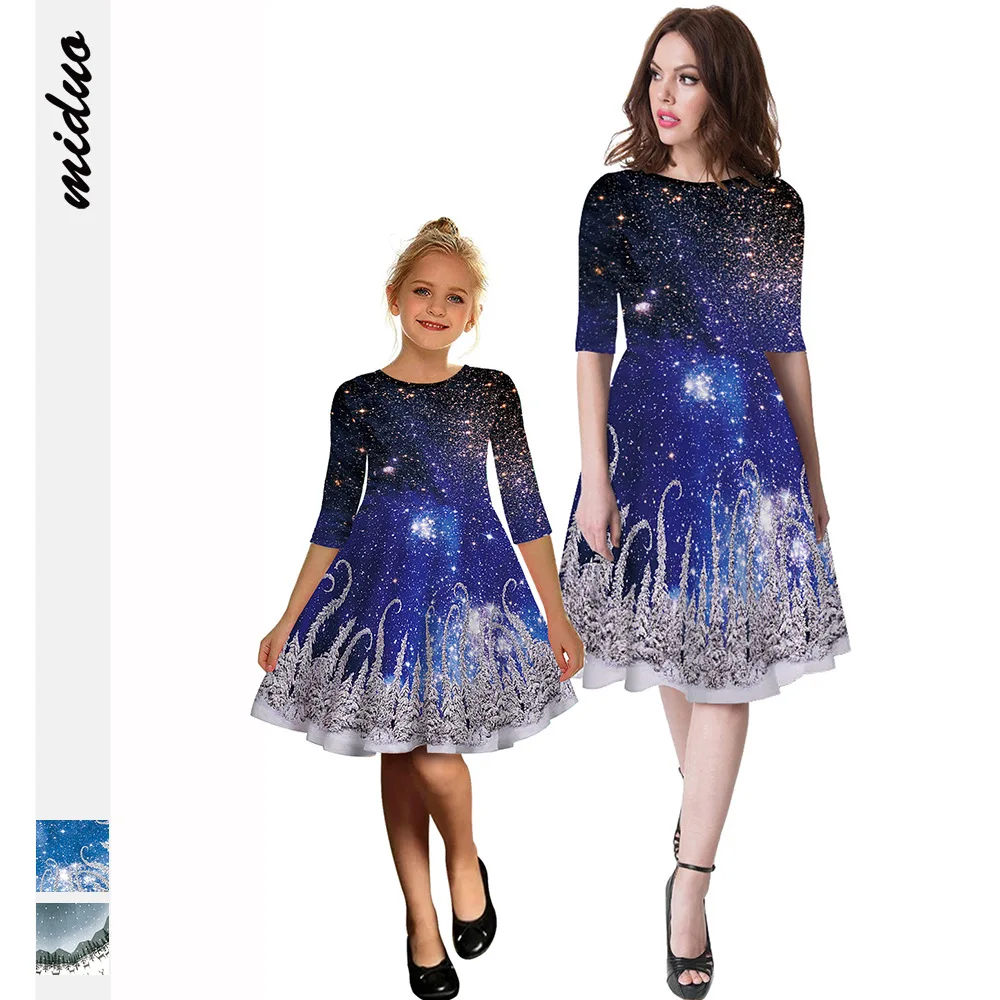 Get This Family Matching Dress Daughter-Dresses Girls Christmas-Mother Mommy Me And Winter Cartoon Zn7mzLEgldg