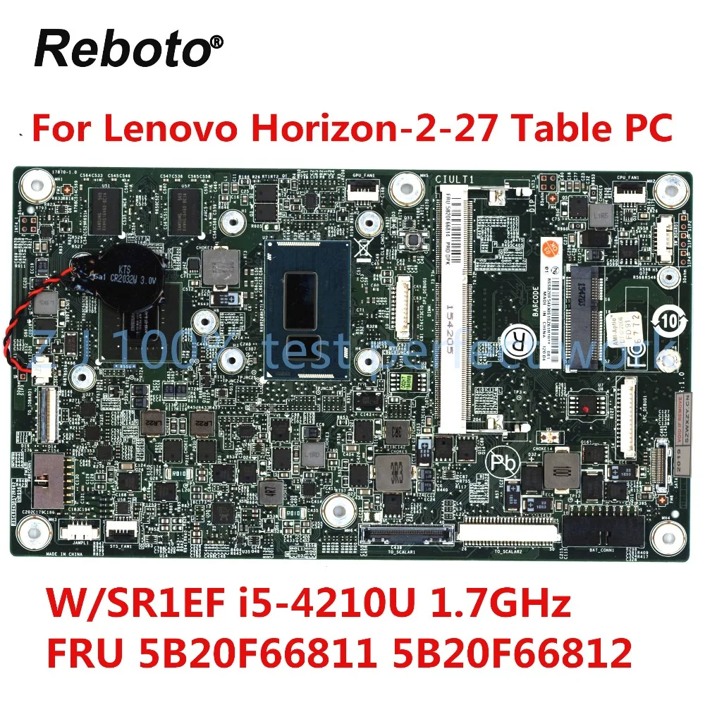 Для lenovo Horizon-2-27 Настольный PCMotherbaord FRU 5B20F66811 5B20F66812 с SR1EF i5-4210U 1,7 GHz 2GB MB протестированная Быстрая