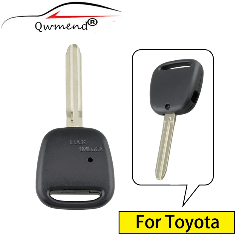 

QWMEND 1 Side Button TOY43 Blade Car Remote Key Shell For Toyota Avensis Estima / Tarago Celica Corolla Camry Echo Kluger