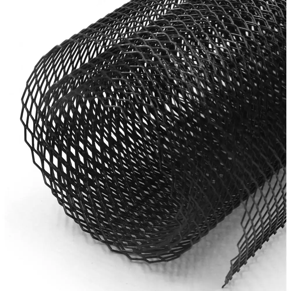 1PC Car Front Hood Bumper Grill Grille Mesh Cover Trim Rhombus Shape