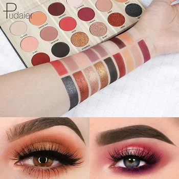 

Hot Eyeshadow Palette 18 Color Glitter Matte Pigment Shimmer Eye Shadow Makeup Tool Waterproof Long Lasting Pigmented Eyeshadow