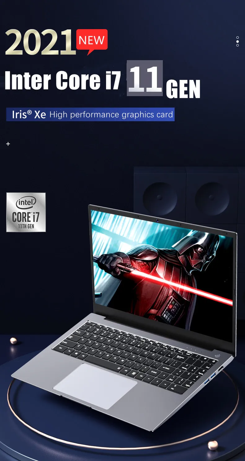 new in 2021 15.6 inch Gaming Laptop Intel i7 1165G7 i5 1135G7  Windows 10 Metal Notebook Computer PC Netbook AC WiFi BT 4*USB