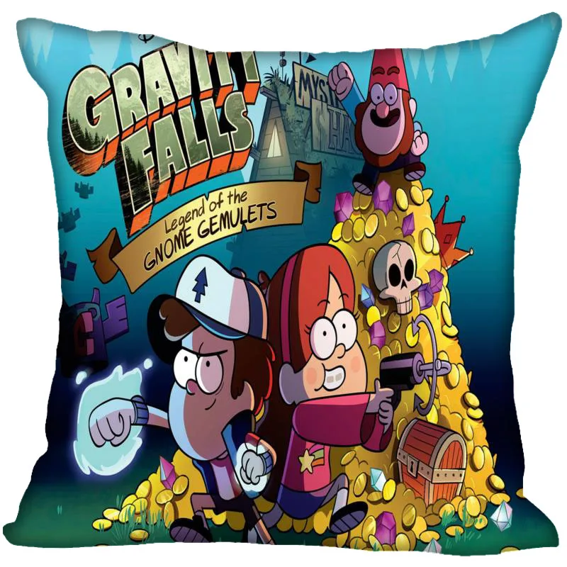 Gravity Falls Pillow Case Cartoon For Home Decorative Pillows Cover Invisible Zippered Throw PillowCases 40X40,45X45cm - Цвет: 4