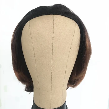 

High quality Japanese synthetic T color half wig for women