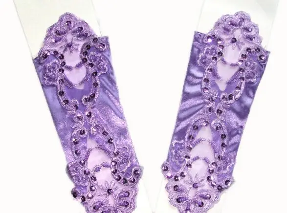 Light Purple Детские перчатки; перчатки с цветочным узором для девочек; длинные перчатки; танцевальный костюм для девочек; перчатки; ; - Цвет: Light Purple