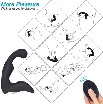 Remote Control Prostate Massager USB Charging For Men Anal Vibrator Sex Toys For Men/Women Anal Plugs Dildo Vagina Pussy 2