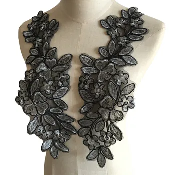

Embroidered Folded yarns Venise Lace Neckline Collar Embellishment Sewing Applique Trim Sewing Lace fabric Supplies Scrapbooking